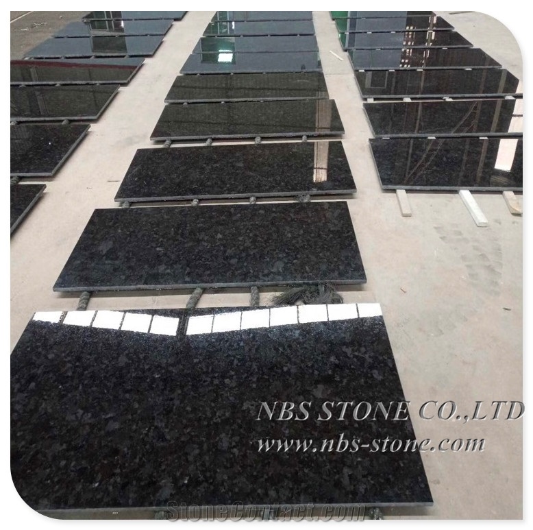 Angola Black Granite Kitchen Top Prefab
