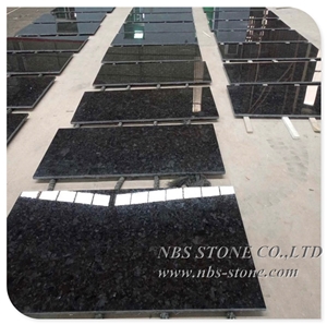 Angola Black Granite Kitchen Top Prefab