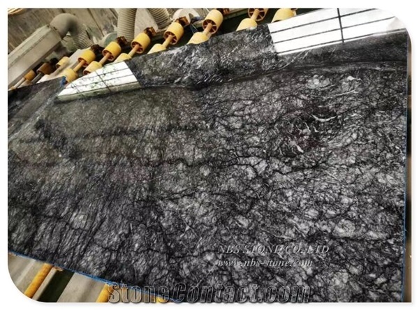 Black Marble Forest Dark Slab White Wall Tile