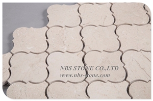 Cream Marfil Natural Marble Kitchen Stone Mosaic