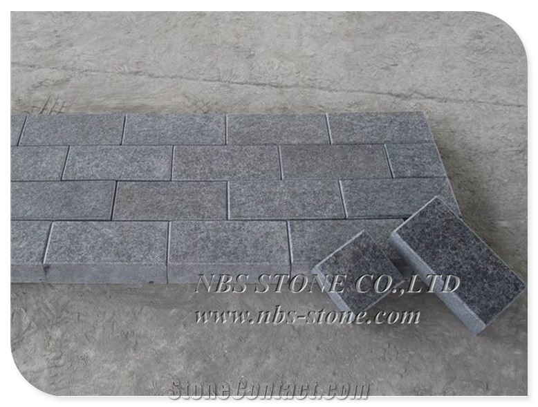 G684 Black Granite Cube Stone Paving Stone Cobble