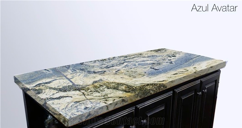 High-End Stone Azul Avatar Blue Granite Slabs