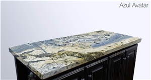 High-End Stone Azul Avatar Blue Granite Slabs
