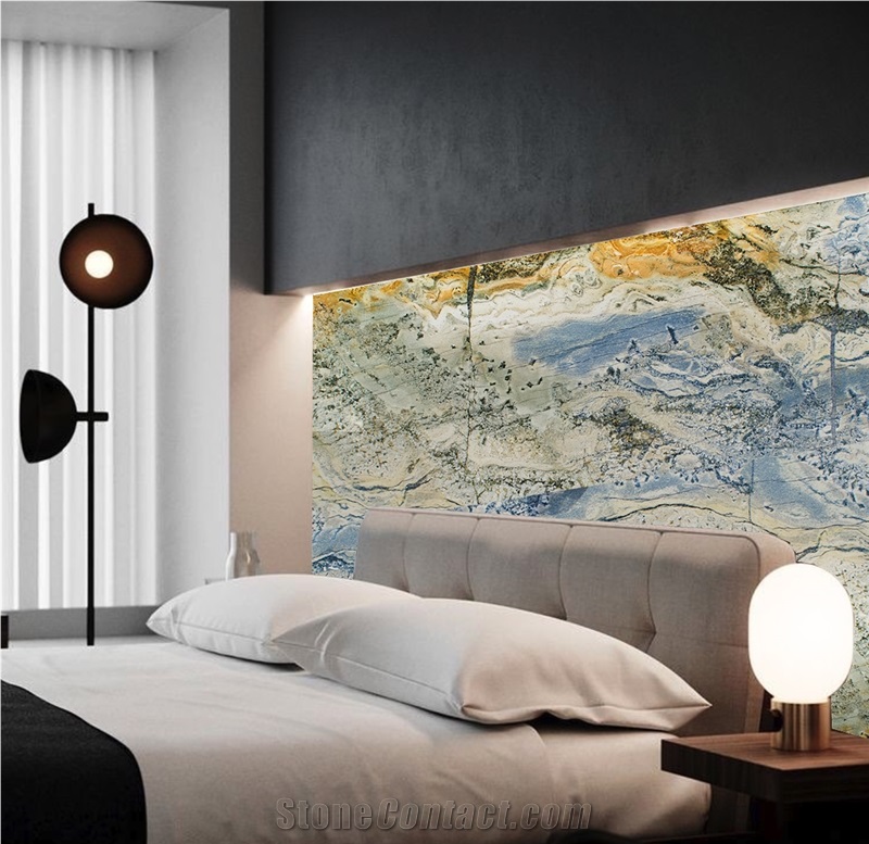 High-End Stone Azul Avatar Blue Granite Slabs