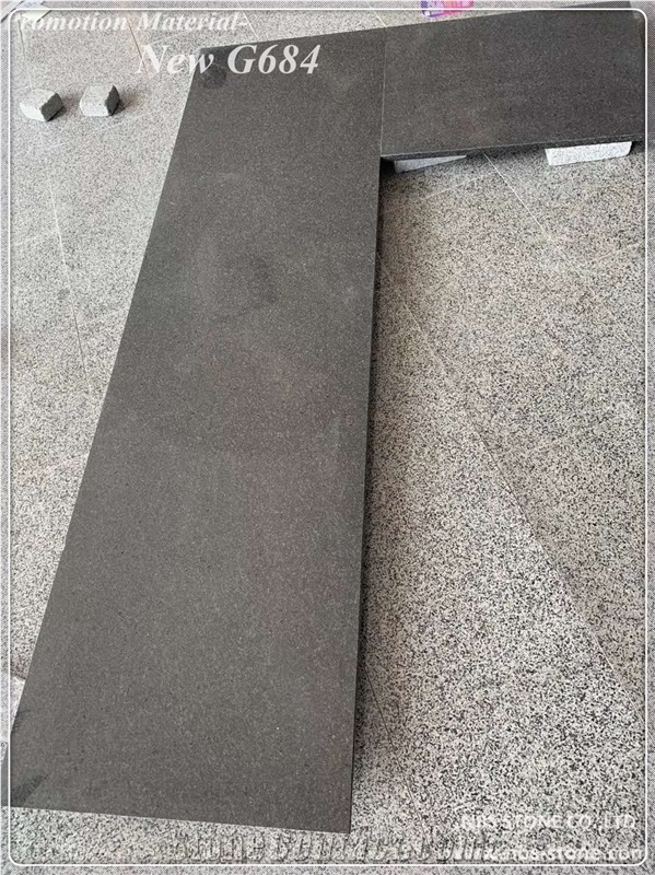 Manufacture G684 Black Basalt Stone Flooring Tiles