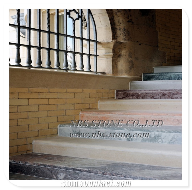 Marble Stair Tread Riser Interior Step Tread