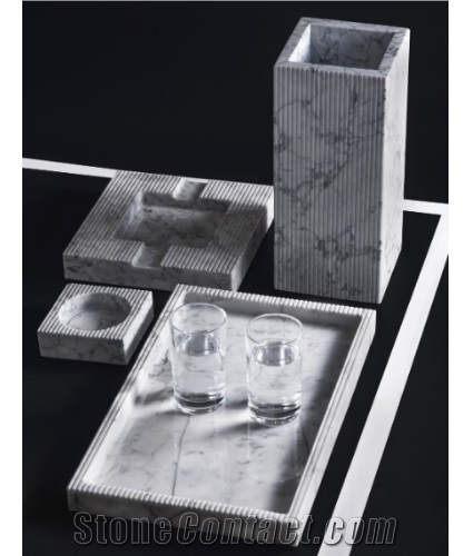 Marble Tray Dessert Plate Dining Kitchen Accessory