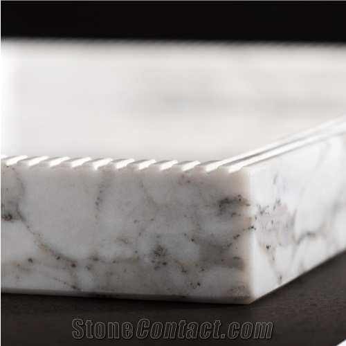 Marble Tray Dessert Plate Dining Kitchen Accessory