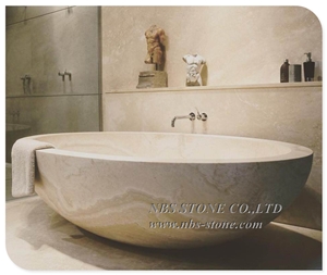 Newly Design But Factory Price Travertine Bath Tub