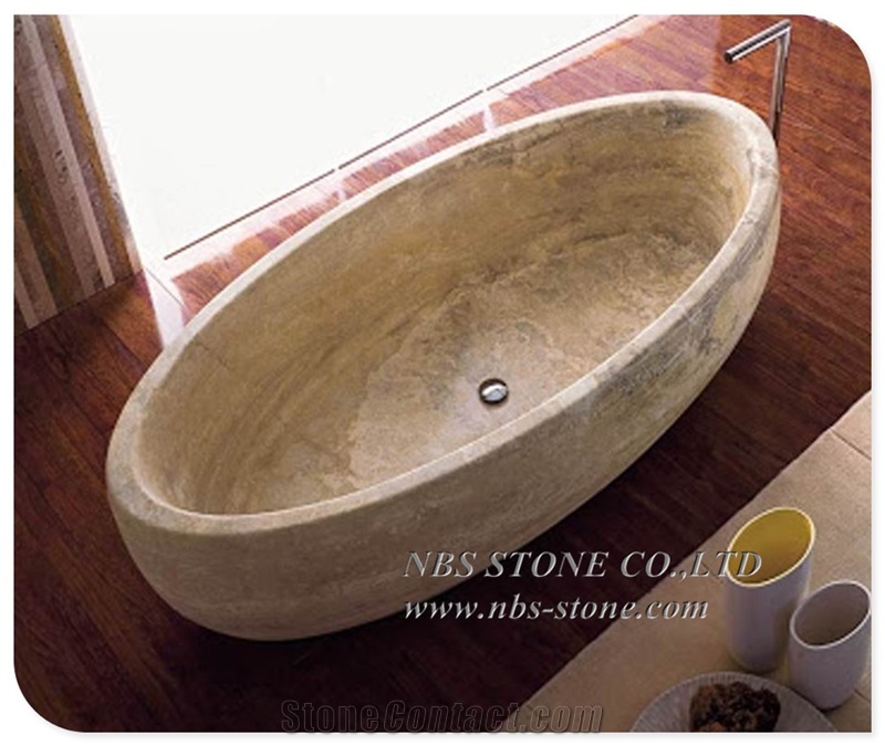 Newly Design But Factory Price Travertine Bath Tub