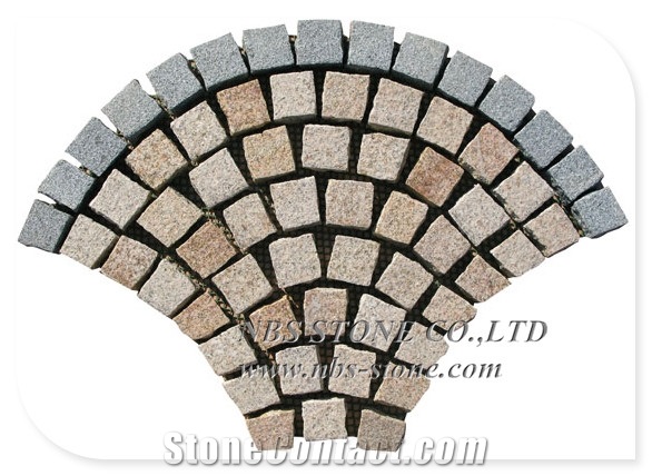 Paving Stones Granite Cubes Fan Paver Walkway