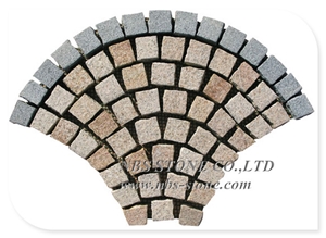 Paving Stones Granite Cubes Fan Paver Walkway