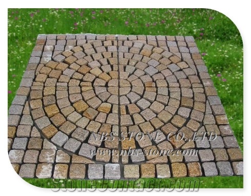 Paving Stones Granite Cubes Fan Paver Walkway