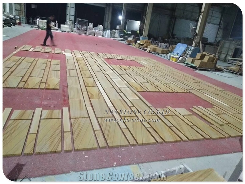 Quarry-Owner Supply Wooden Yellow Sandstone Slab