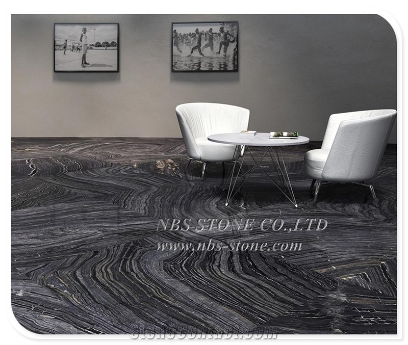 Silver Wave Serpeggiante Kenya Zebra Black Wood
