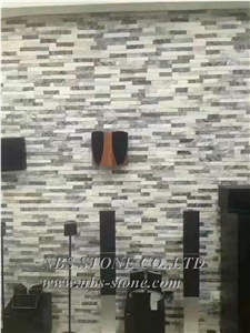 Split White Natural Stacked Ledge Culture Stone