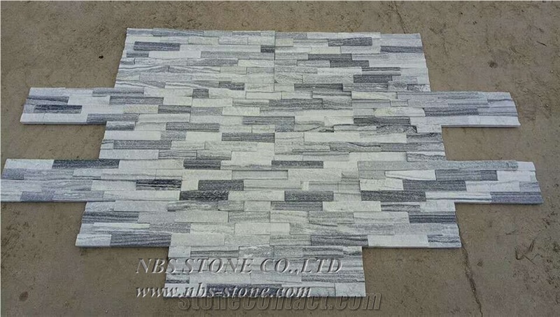 Split White Natural Stacked Ledge Culture Stone