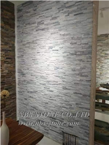 Split White Natural Stacked Ledge Culture Stone