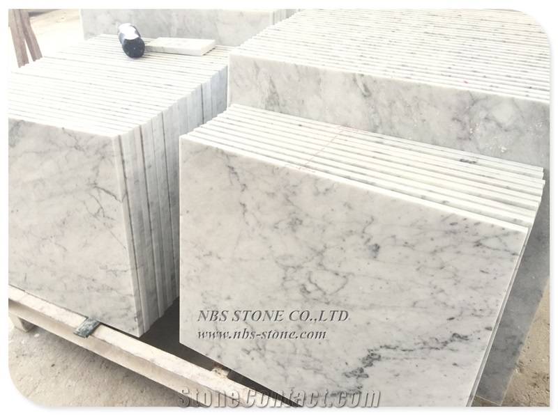White Carrara Marble Slab Walling Flooring Tiles