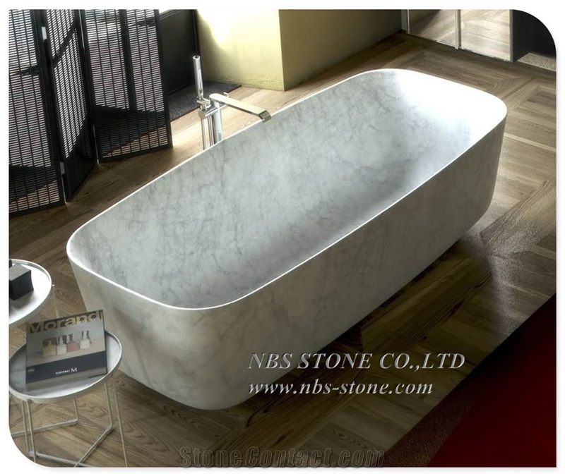 White Marble Bath Tub Surround Bathrub