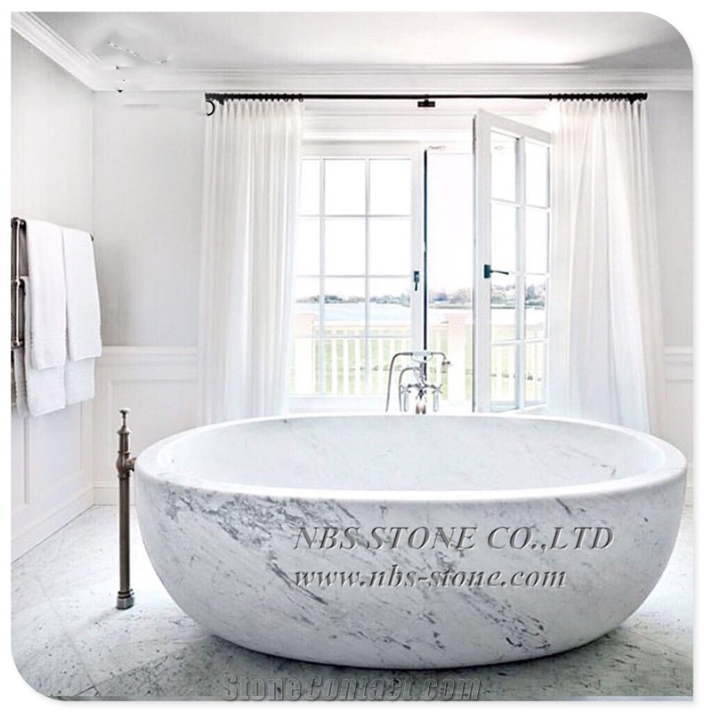 White Marble Bath Tub Surround Bathrub