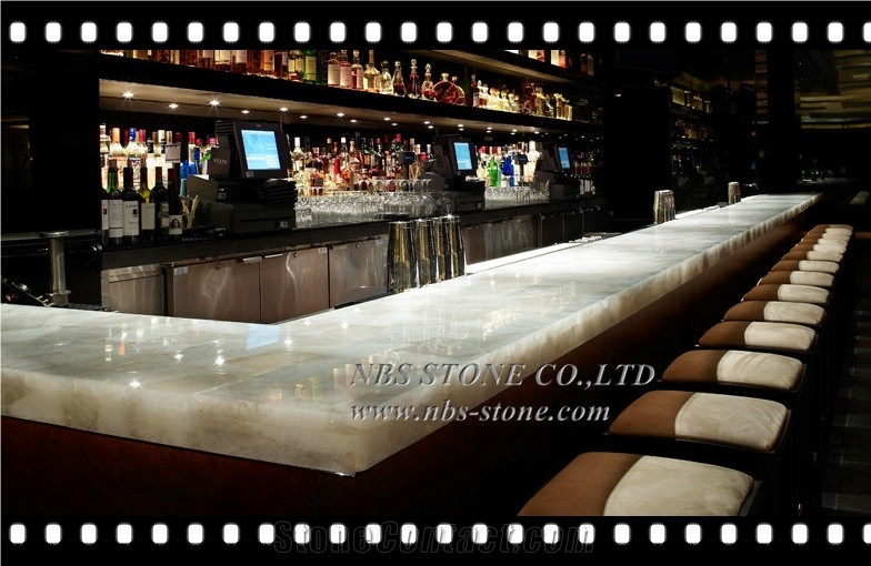 White Semiprecious Stone Slabs Crystal Brazilian for Hotel
