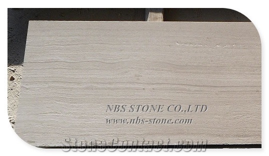 White Wooden Marble Tile Honed Slab Flooring Wall