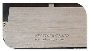 White Wooden Marble Tile Honed Slab Flooring Wall