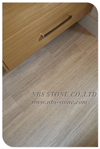 White Wooden Marble Tile Honed Slab Flooring Wall