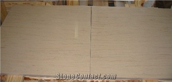 Moca Creme Fine Veincut Limestone Tiles, Slab