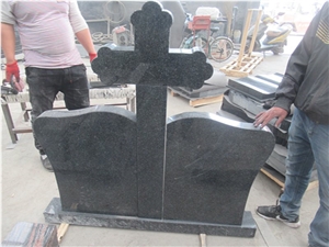 Beida Green Granite Western Style Cross Tombstones