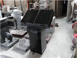 Book Shape Cemetery Grave Granite Slant Marker