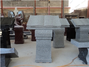 Book Shape Cemetery Grave Granite Slant Marker