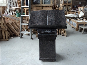 Book Shape Cemetery Grave Granite Slant Marker