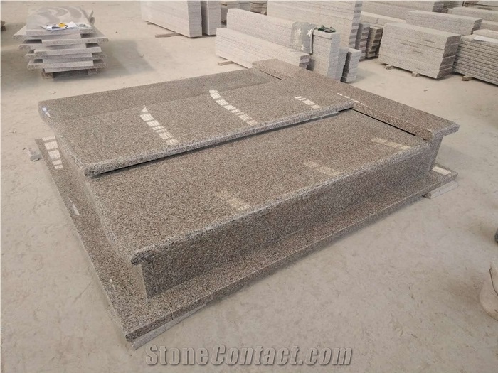 G361 Granite Double Tombstone Headstone Monument