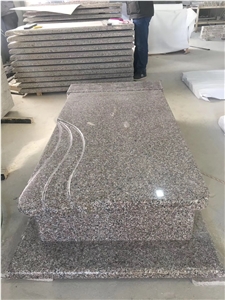 G361 Tombstones,Chinese Lotus Granite,Gravestone