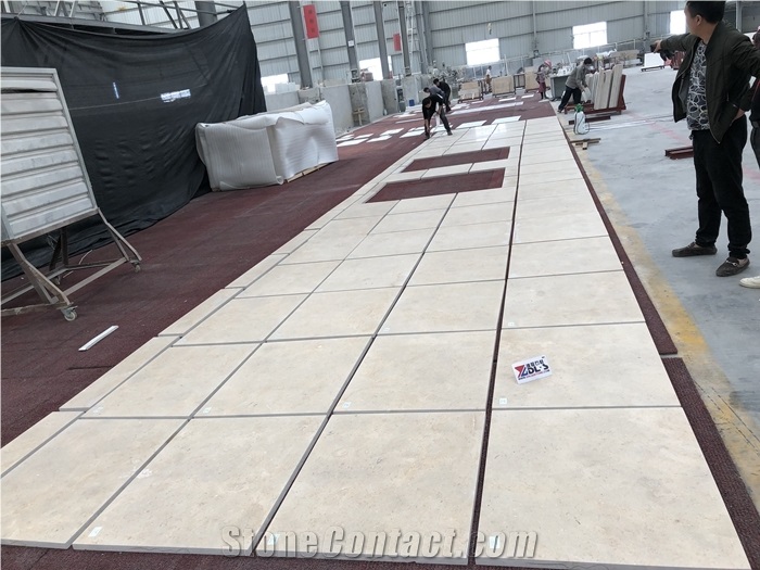 Honed Surface Beige Limestone Wall Covering Tiles