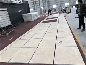 Honed Surface Beige Limestone Wall Covering Tiles