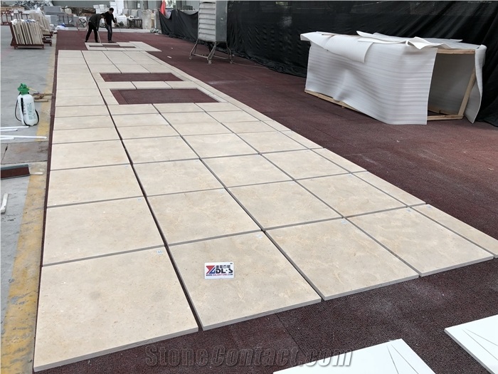 Honed Surface Beige Limestone Wall Covering Tiles