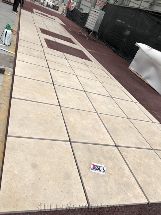 Honed Surface Beige Limestone Wall Covering Tiles