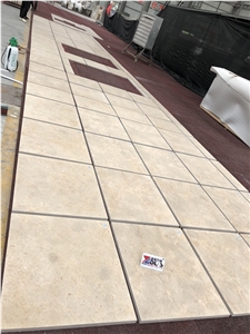 Honed Surface Beige Limestone Wall Covering Tiles