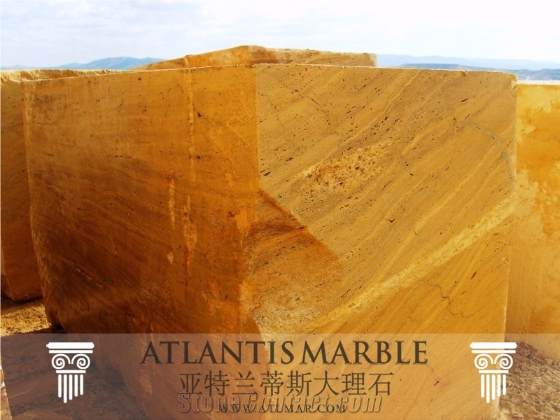 Export Travertine Golden Blocks