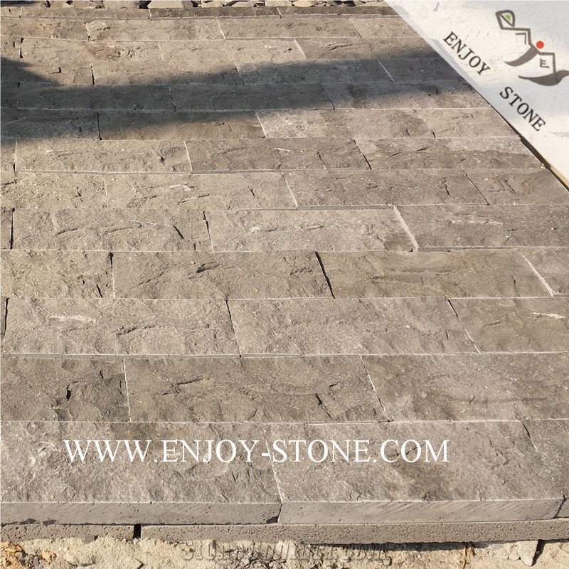 Mushroom / Natural Split Gray Basalto Paving Tiles