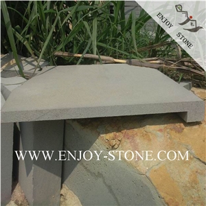 Sandblasted Grey Basalto / Andesite Coping Tiles
