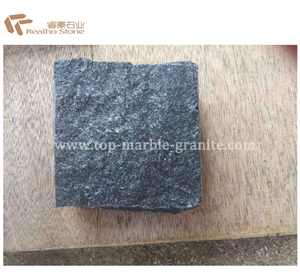 Natural Split Black Basalt Granite Cube Natural Split Black Basalt Granite Cube