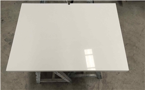 Artificial Pure White Quartz Table Tops for Hotel