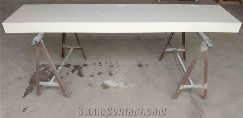 Artificial Sugar White Quartz Kitchen Countertop