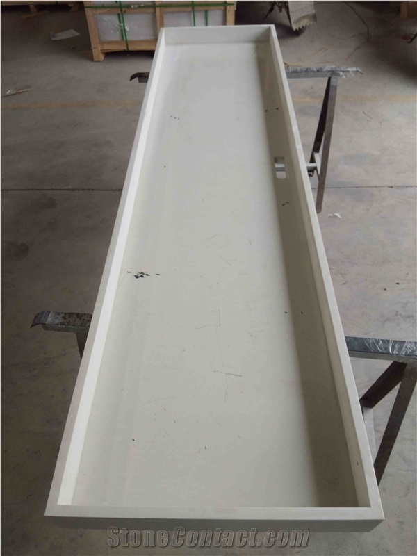 Artificial Sugar White Quartz Kitchen Countertop