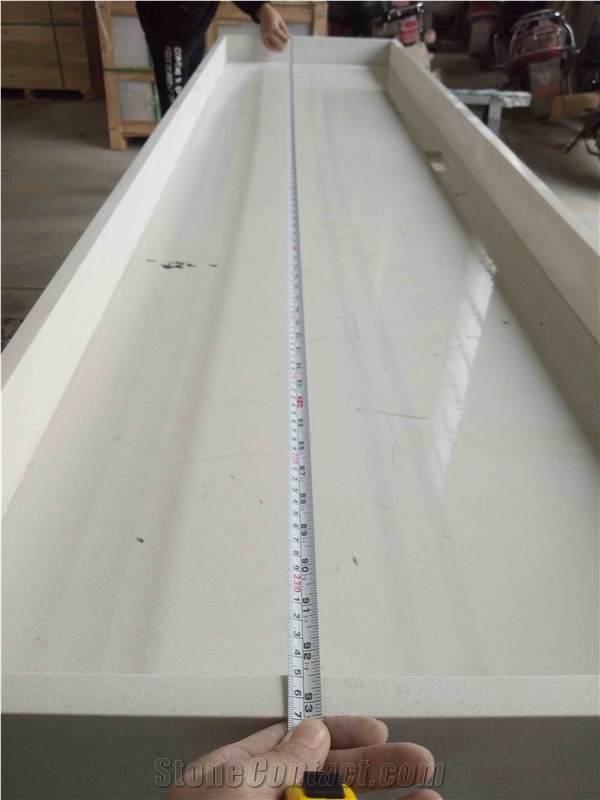 Artificial Sugar White Quartz Kitchen Countertop