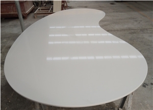 Beauty Super White Quartz for Coffe Table Top